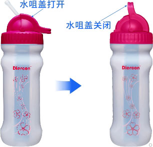 康米尔PB02家用净水壶水咀盖打开和关闭状态 