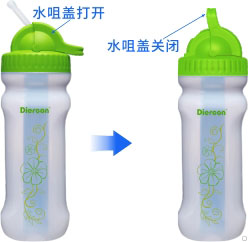 康米尔Diercon家用净水壶水咀盖打开和关闭状态 