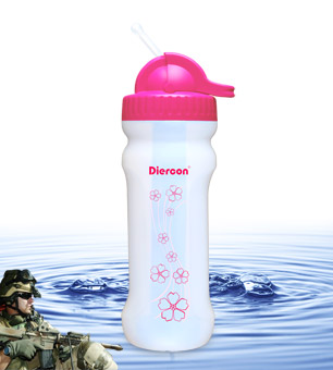 军用便携式净水瓶 PB02-02 蜜桃红